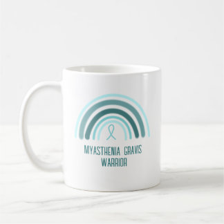 Myasthenia Gravis Warrior Rainbow och Ribbon Kaffemugg