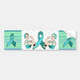 Myasthenia Gravis Women Awareness Bumper Sticker Bildekal