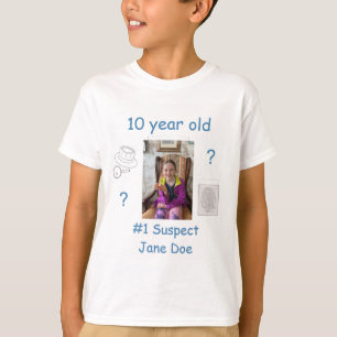 Myasty Crime Solving Evidence Board Birthday Boy T Shirt