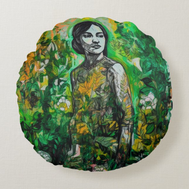 Myasty Dam Rund Kudde (Framsidan)