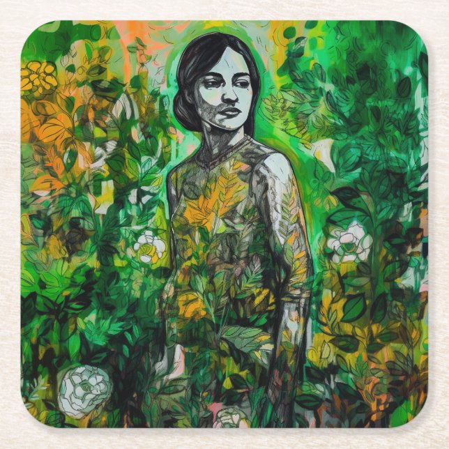 Myasty Dam Underlägg Papper Kvadrat (Framsidan)