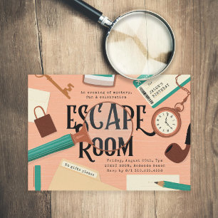 Myasty Escape Room Party Inbjudningar