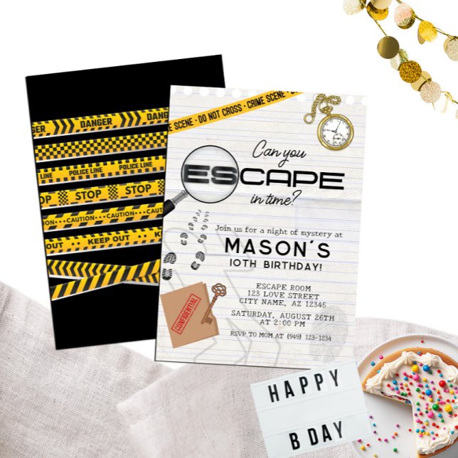 Myasty Escape-rum Birthday Inbjudningar (Skapare uppladdad)
