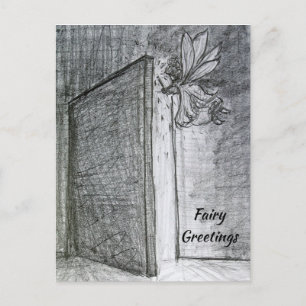 Myasty Fairy Hälsning Customized Art Postcards Vykort