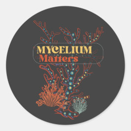 Mycelium Matters chematerichsmatning Runt Klistermärke