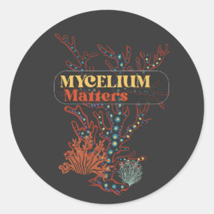 Mycelium Matters chematerichsmatning Runt Klistermärke
