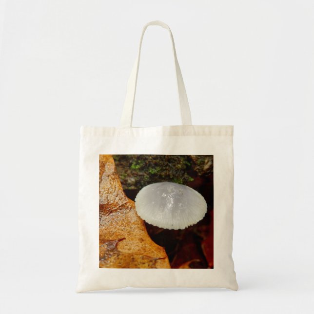 Mycena stylobates Mushroom Tote Bag Tygkasse (Framsidan)