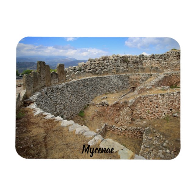 Mycenae, grav cirkel magnet (Horisontell)
