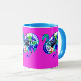 Mycenaean Greece Inspired Multicolor Bird Mugg