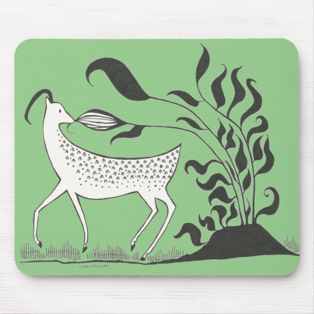 Mycenaean Grekiska Inspired Grönt Goat Mouse Pad Musmatta (Framsidan)