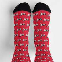 Mycenaean Grekiska inspired Red Horse Socks