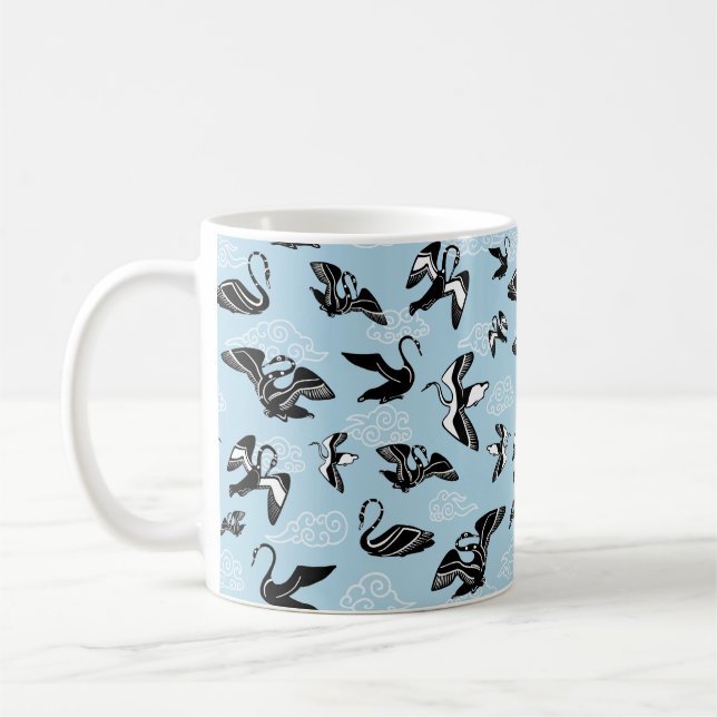 Mycenaean Inspired Greece Decorative Birds Mönster Kaffemugg (Vänster)