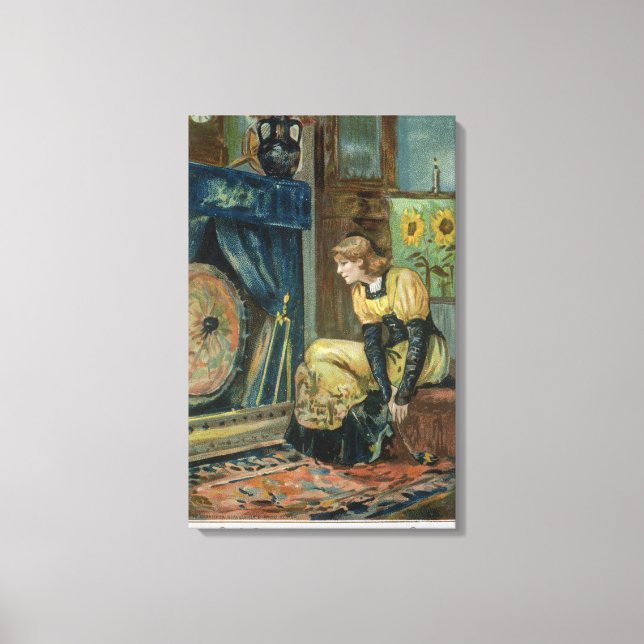 Mycket ädelt Önskemål åt dig, Viktoriansk jul Canvastryck (Framsida)