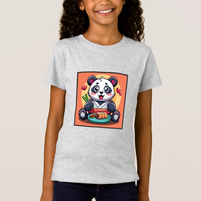 Mycket akut ätande Panda T Shirt (Framsida)
