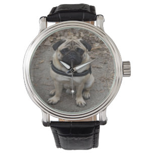 Mycket allvarlig pug armbandsur