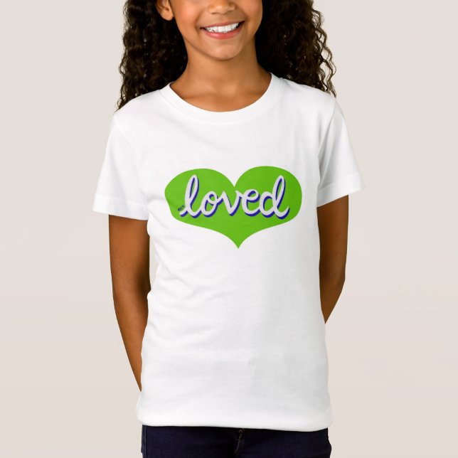 Mycket älskat - Girls passande T-shirt (Framsida)