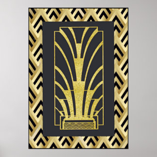 Mycket Art Deco-affisch. Poster