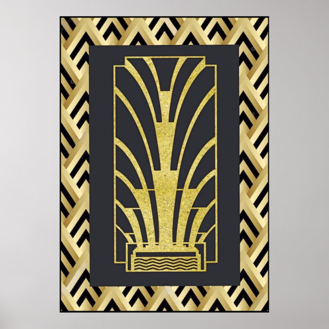 Mycket Art Deco-affisch. Poster (Framsidan)