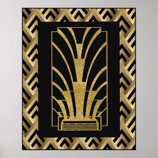 Mycket Art Deco Poster. Poster (Framsidan)