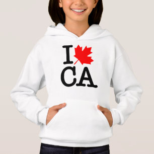 Mycket artig röd svart Jag älskar Kanada lönnlöv T Shirt