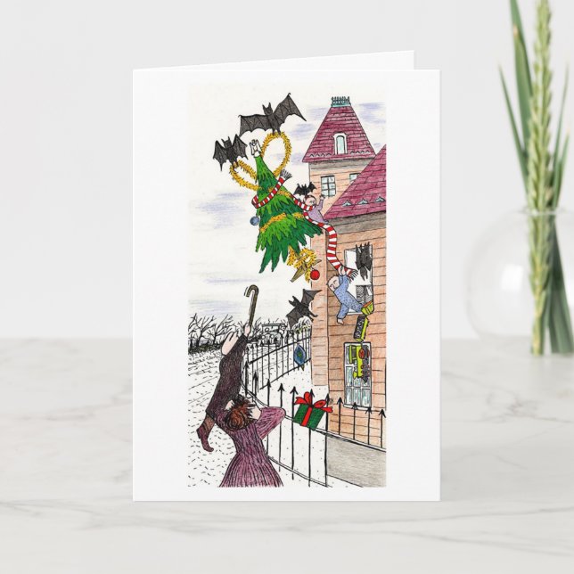 Mycket Batty jul Helgkort (Framsida)