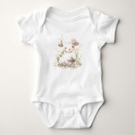 Mycket beklagligt får av Baby lamm med blommor T Shirt