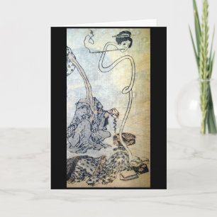 Mycket bisarrt japanskt hälsningkort kort