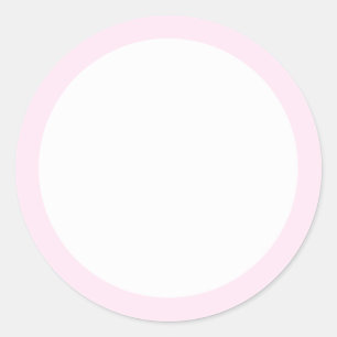Mycket blek rosa i fast färg gräns tomt runt klistermärke