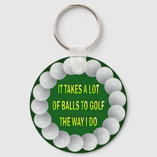 MYCKET BOLLAR GOLF HUMOR NYCKELRING (Framsida)