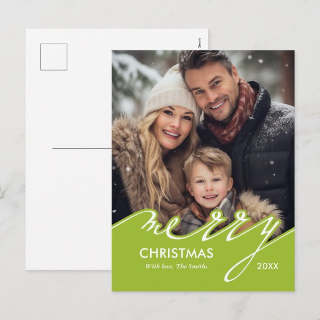 Mycket bra julfoto för Roligt Helg Vykort (Fram/baksida)