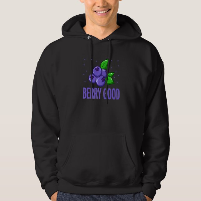 Mycket Bra Ordlek Blåbär  Blåbär Hoodie (Framsida)