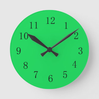 Mycket Bright Malachite Grönt Färg Wall Clock Rund Klocka