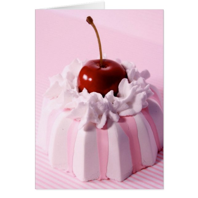 Mycket Cherry Bundt Cake Hälsningskort (Framsidan)