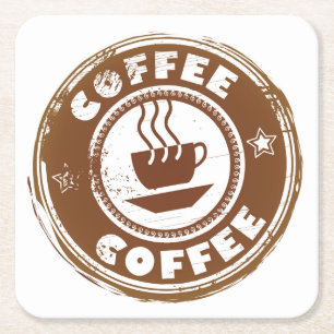 Mycket cool abstrakt kaffedesign underläggssats underlägg papper kvadrat