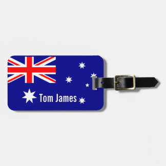 Mycket cool flagga från Australien med monogram Bagagebricka