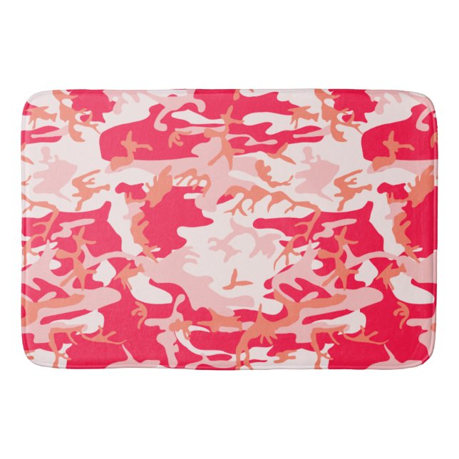 Mycket cool militär stil rosa kamouflage mönster badrumsmatta (Framsidan)