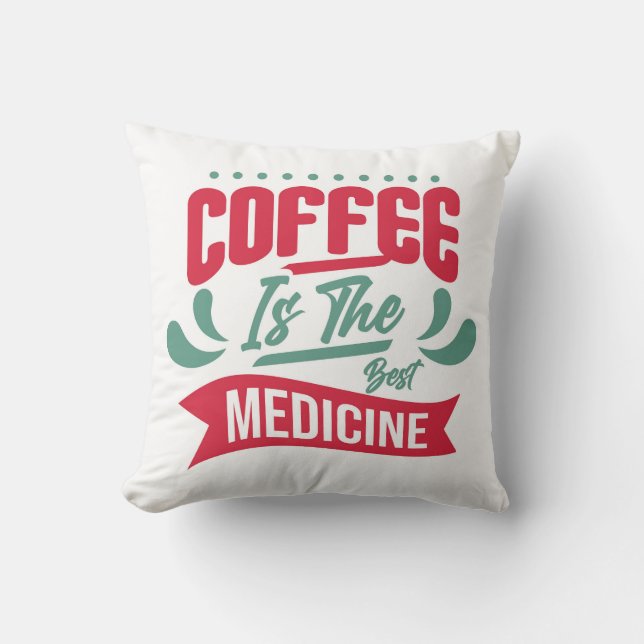 Mycket cool och söt kaffe eller java kudde (Framsida)