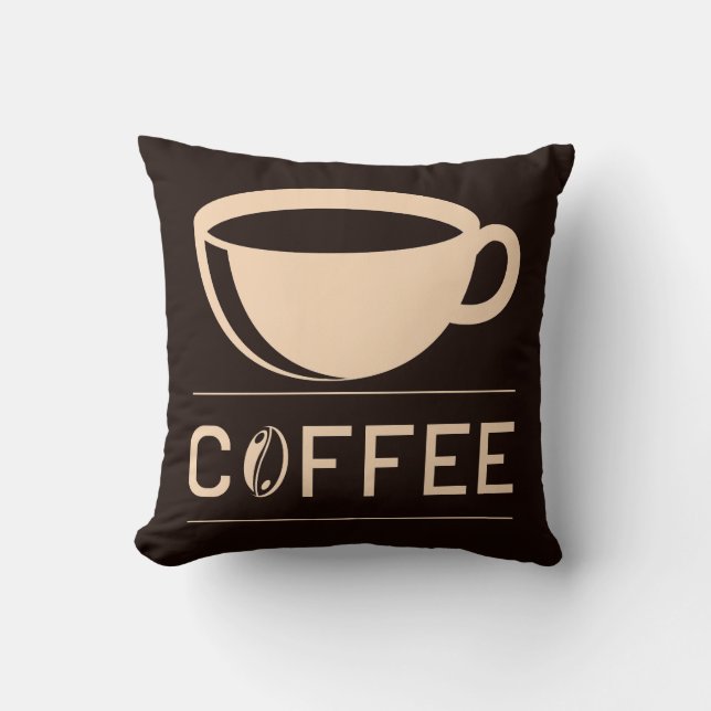 Mycket cool och söt kaffe eller Java Kudde (Framsida)