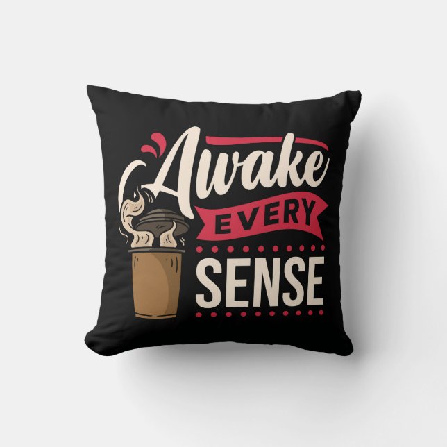 Mycket cool och söt kaffe eller java kudde (Framsida)