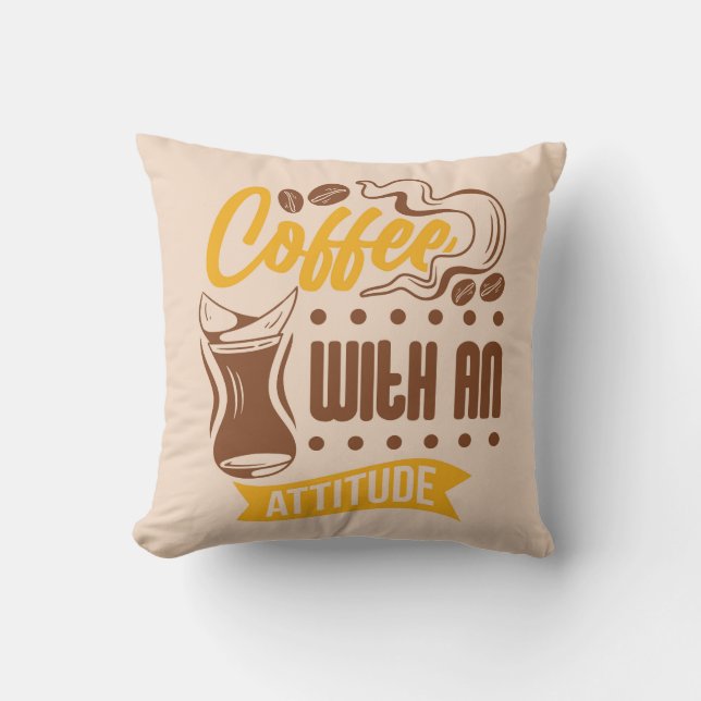 Mycket cool och söt kaffe eller java kudde (Framsida)