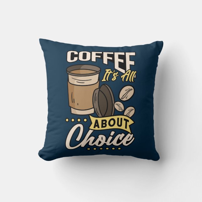 Mycket cool och söt kaffe eller java kudde (Framsida)