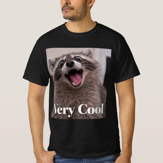 Mycket Cool Tvättbjörn  T Shirt (Framsida)