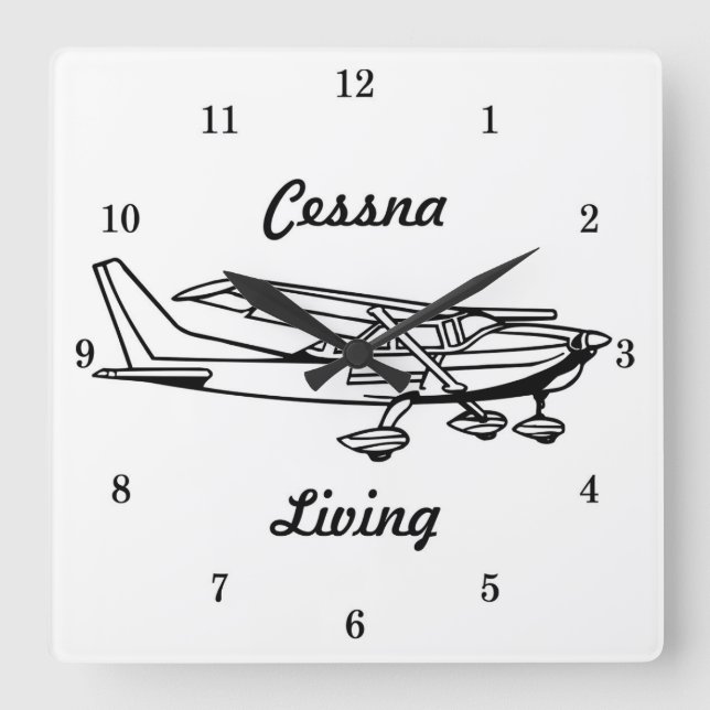 Mycket Coola Cessine Living Wall Clock Fyrkantig Klocka (Framsida)
