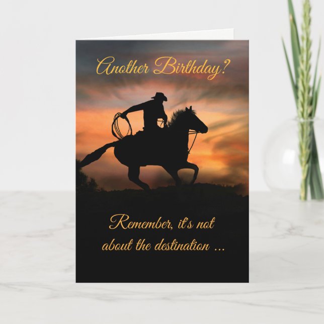 Mycket Coola Cowboy Birthday Card Kort (Framsida)
