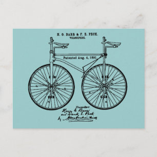 Mycket coola Cycling Velo Patent-gåva Vykort