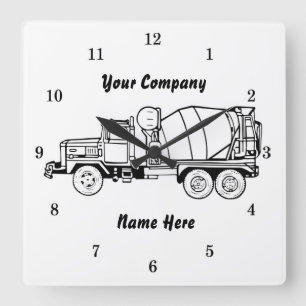 Mycket Coola DU UTFORMAR Cement Company Wall Clock Fyrkantig Klocka