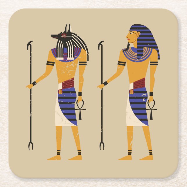Mycket Coola egyptisk soldat Underlägg set Papper Kvadrat (Framsidan)