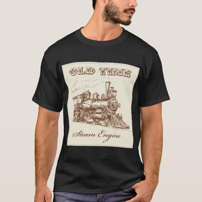 Mycket Coola Gammal tidsinställda ångmotor T-Shirt (Framsida)