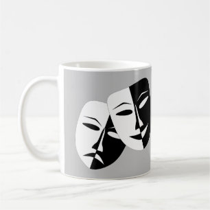 Mycket Coola Komedy och Tragedy Theater Masks Kaffemugg