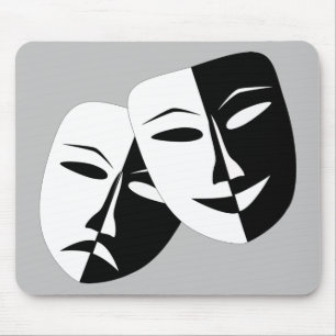 Mycket Coola Komedy och Tragedy Theater Masks Musmatta
